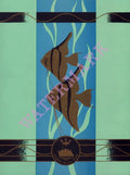 R.M.S Aquitania 1938 Menu Art