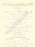 RMS Parisian 1906 Menu