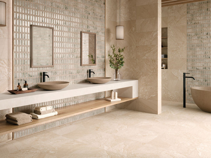 Saami Beige 12x22" Porcelain Wall Tile