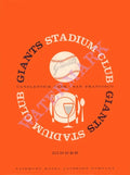 San Francisco Giants Stadium Club, Candlestick Park 1970s Menu Art