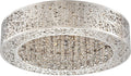 SC9450 9 Light Flush Mount Light in Stainless Steel/Chrome