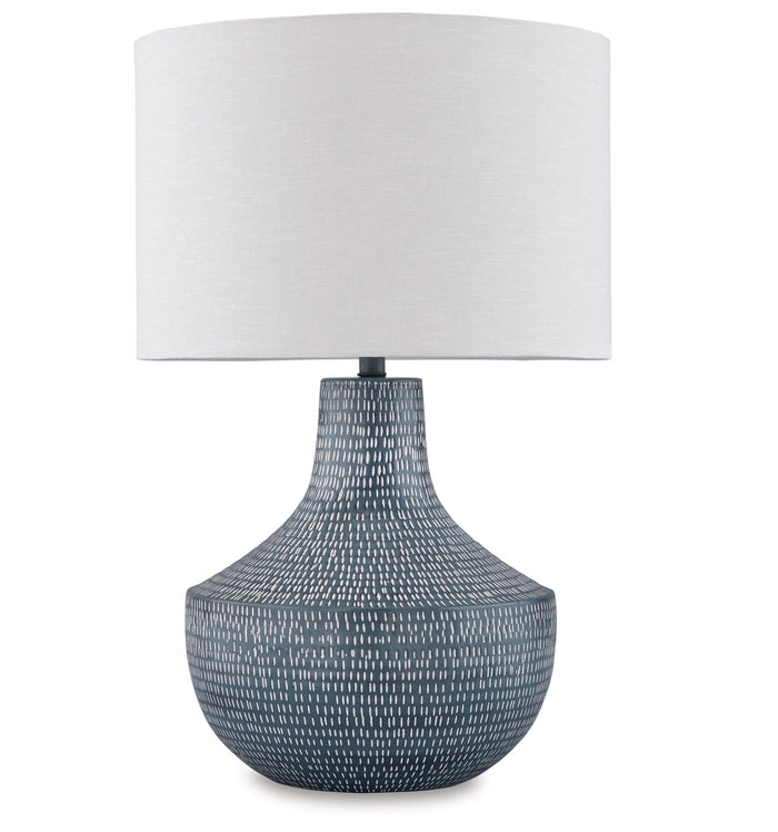 Schylarmont Table Lamp in Antique Gray/White