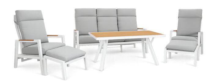 #SDFT19403 Outdoor Ottoman in White