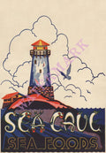 Sea Cave, Oakland 1952 Menu Art