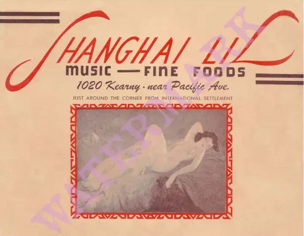 Shanghai Lil San Francisco 1945 Harley Spiller Collection Vintage Menu Art