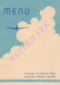 Shannon Airport, Ireland 1947 Menu Art | Vintage Menu Art - cover