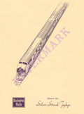 Silver Streak Zephyr, Chicago, Burlington and Quincy Railroad 1943 Menu Art