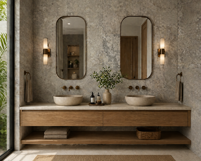 Silver Travertine French Pattern Set