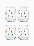 Ski Parade - RESERVE 16oz Stemless Wine Tritan™ Copolyester Glass