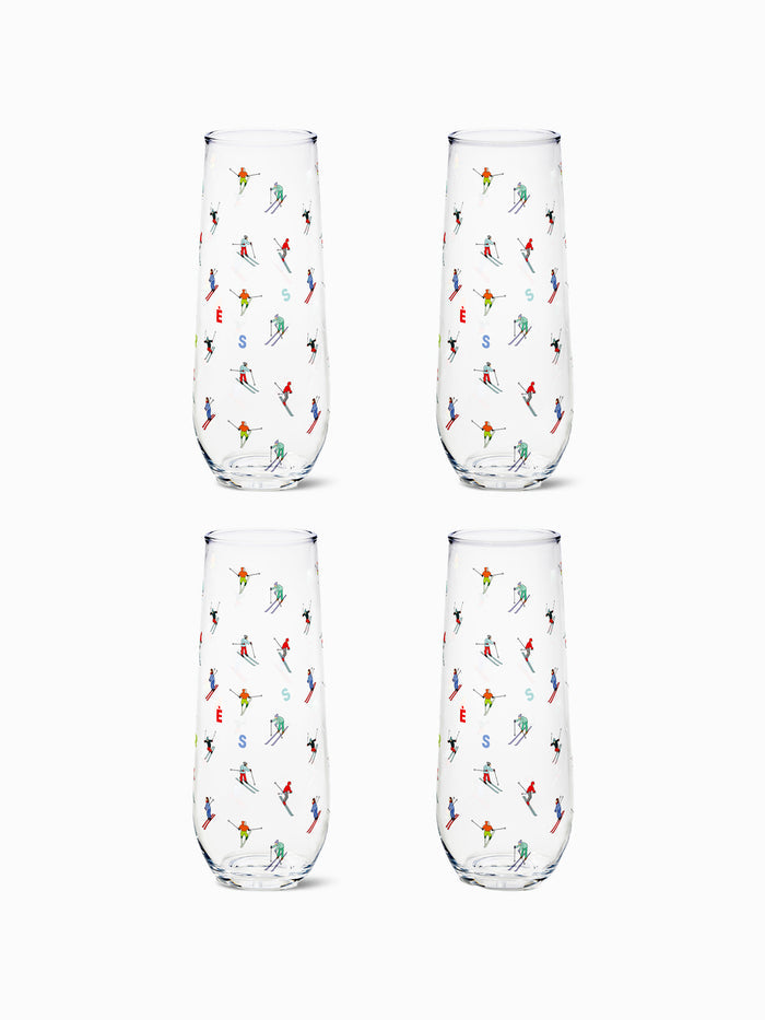 Ski Parade 2.0 - RESERVE 9oz Stemless Champagne Tritan™ Copolyester Glass