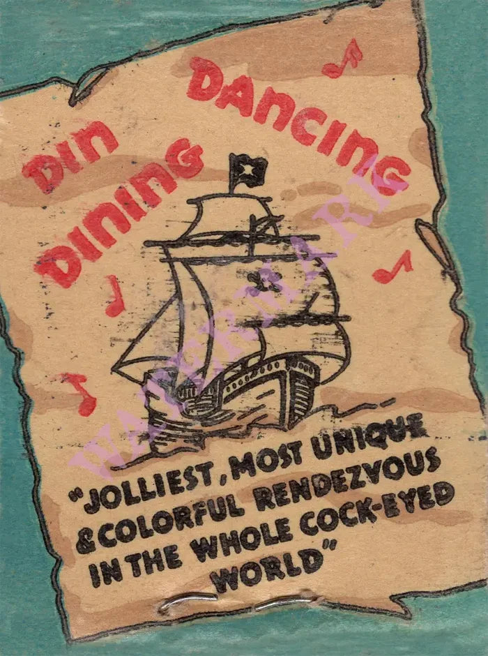 Skull & Bones Bar, Los Angeles 1940s Matchbook