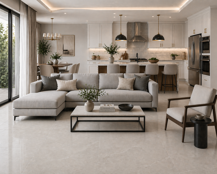 Solara Ivory 24x24" Porcelain Floor Tile