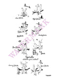 Spirits - All 8 Print - Complete set of Spirits on one print