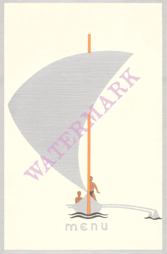 SS Monterey, Matson Lines 1935 Menu Art