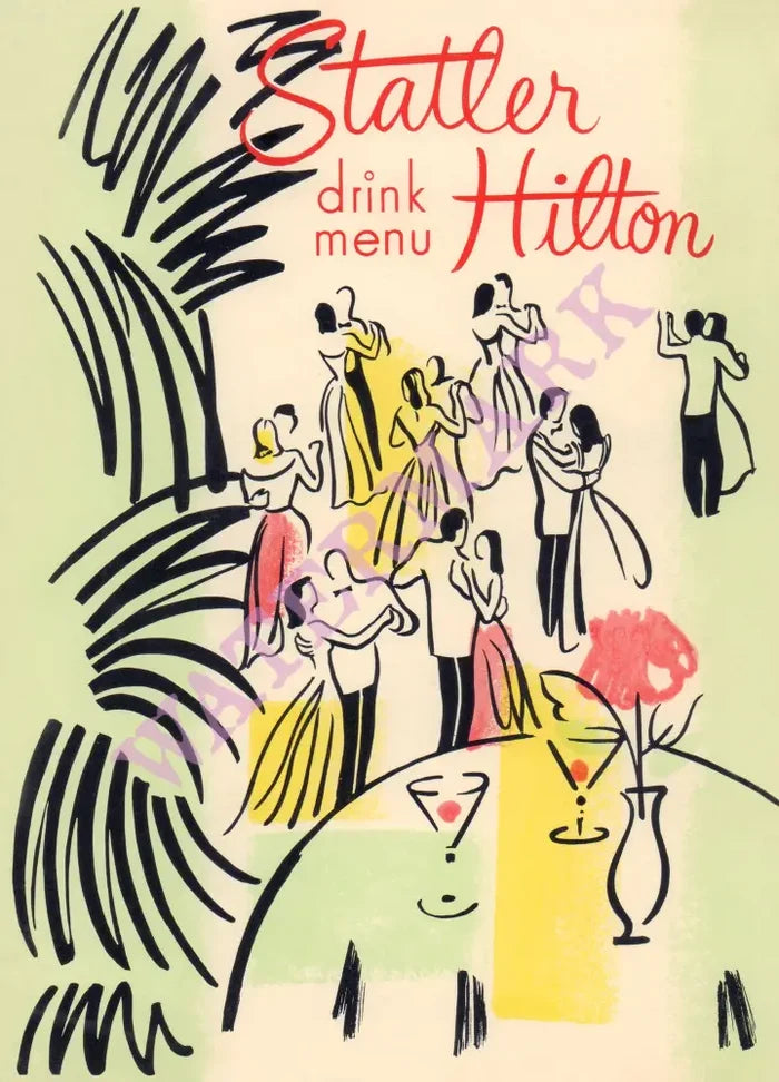 Statler Hilton, Hartford 1960s Menu Design