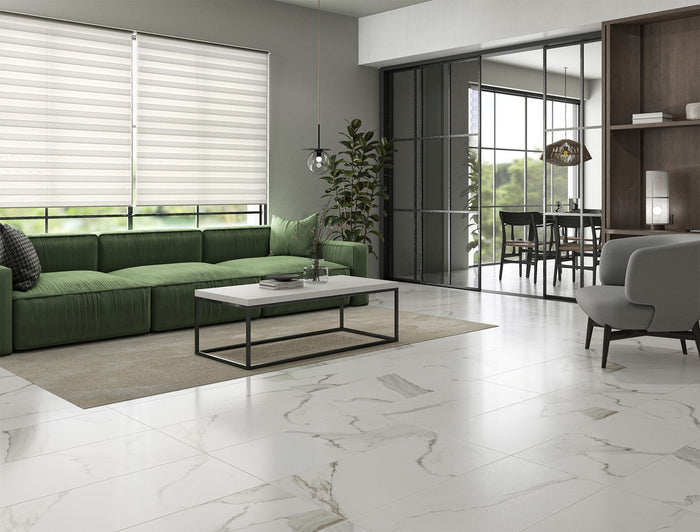 Statuario Venato Blanco ST 18x36" Ceramic Floor Tile