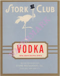 Stork Club Liquor Label - Vodka - 1940s