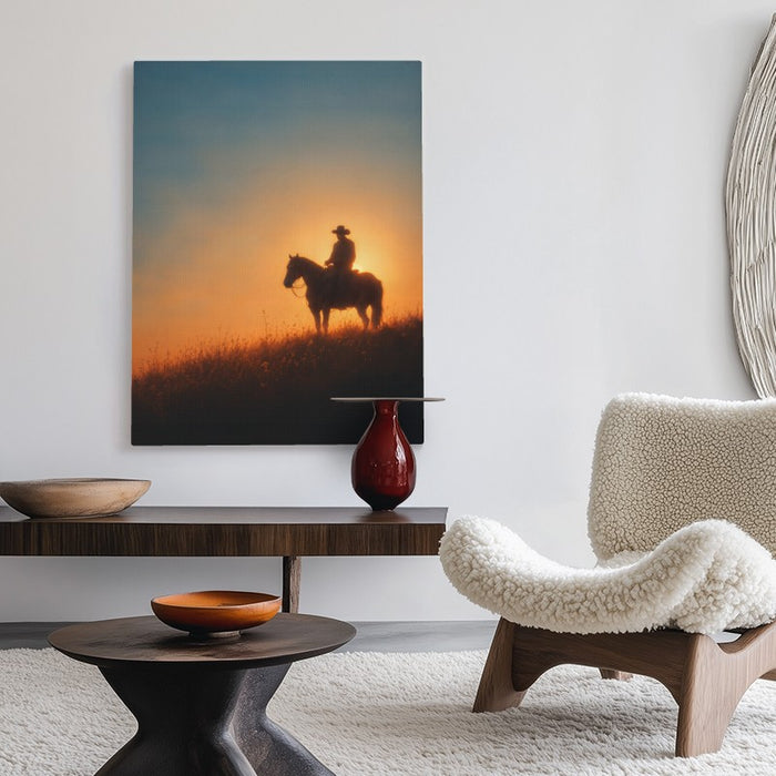 Sunset Rider Canvas — Canvas Vertical #02