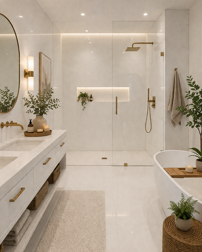 Super White 24x48" Porcelain Floor Tile