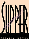 "Supper", Stevens Hotel Chicago 1930s Menu Design