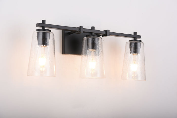 #SW5535 3 Light Wall Light in Black