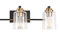 SW8267 2 Light Vanity Light in Black/Gold