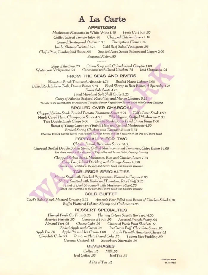 Tavern on the Green New York 1960s/70s Posters Prints & Visual Artwork