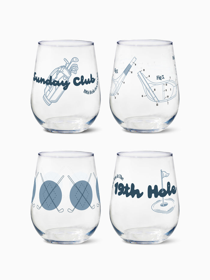Tee Time - RESERVE 16oz Stemless Wine Tritan™ Copolyester Glass