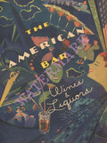 The American Bar, New York 1930s Menu Art