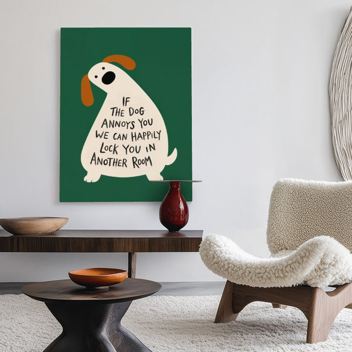 The Dog Stays Canvas — Canvas Vertical #02