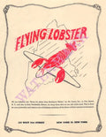 The Flying Lobster, New York 1940s Menu Art