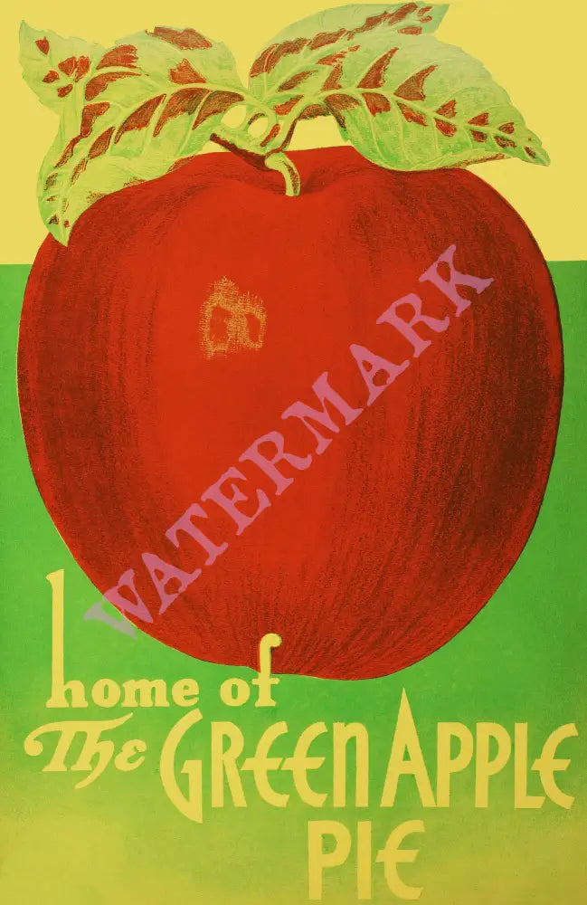 The Green Apple Pie Shop 1946 Menu art