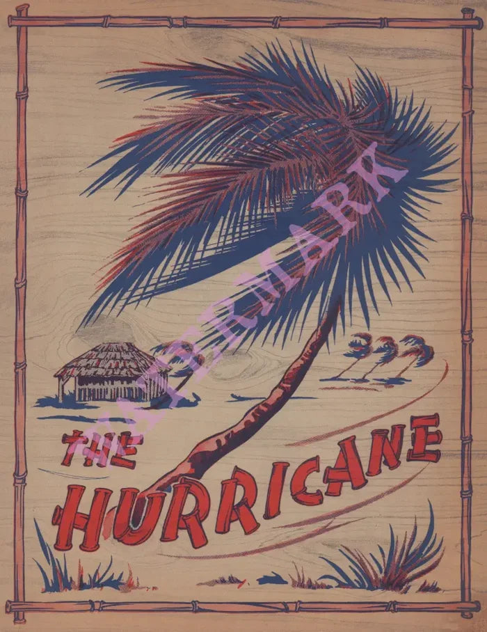 The Hurricane Nightclub 2, New York, 1940s | Vintage Menu Art - menu cover from the hurricane