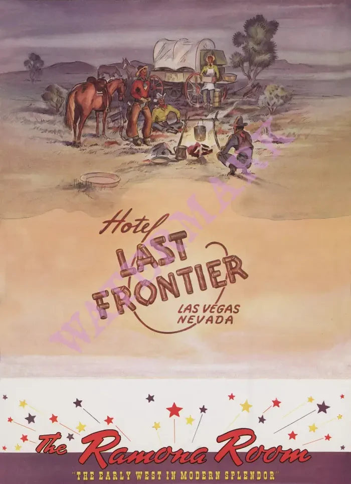 The Last Frontier, Las Vegas 1940s | Vintage Menu Art - cover
