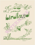 The Original Birdland Jazz Club, New York 1950s Menu Art
