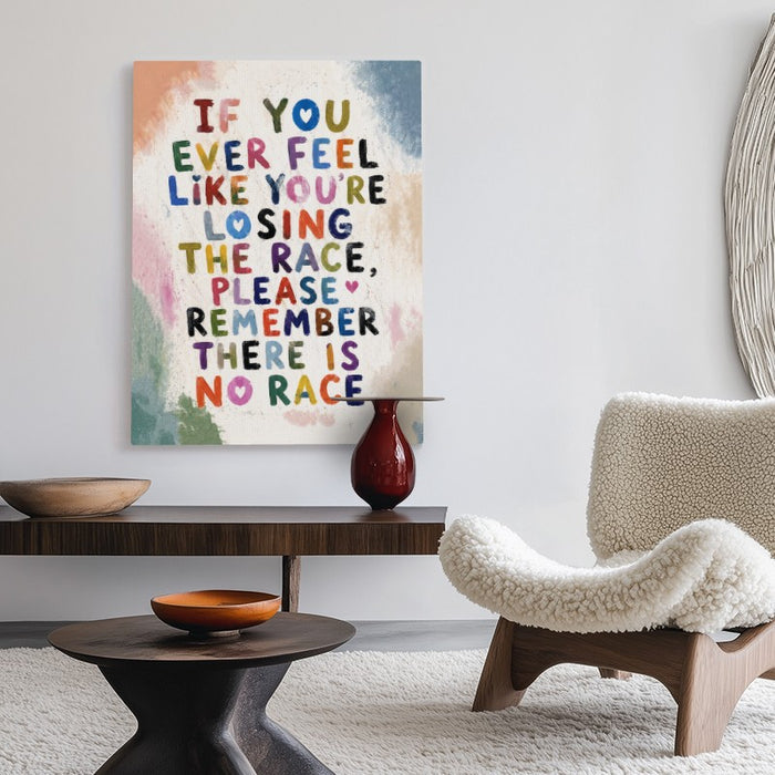 There Is No Race Canvas — Canvas Vertical #02