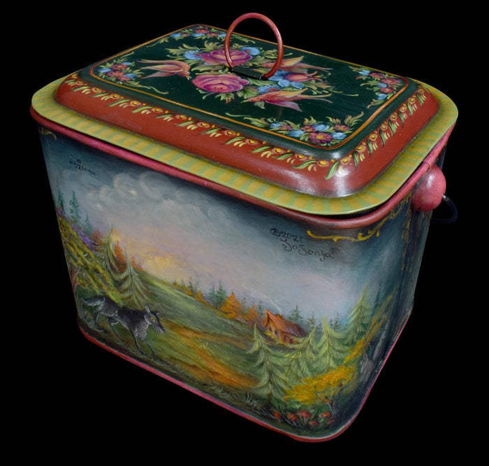 Tin Lunch Box - slant sides