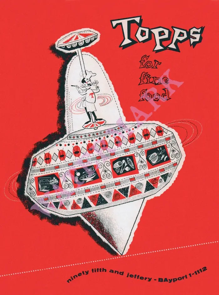 Topps, Chicago 1960s Menu Art