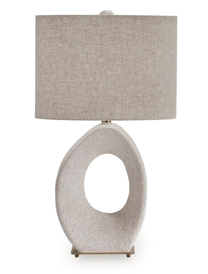 Trentlen Paper Table Lamp in Cream/Gold