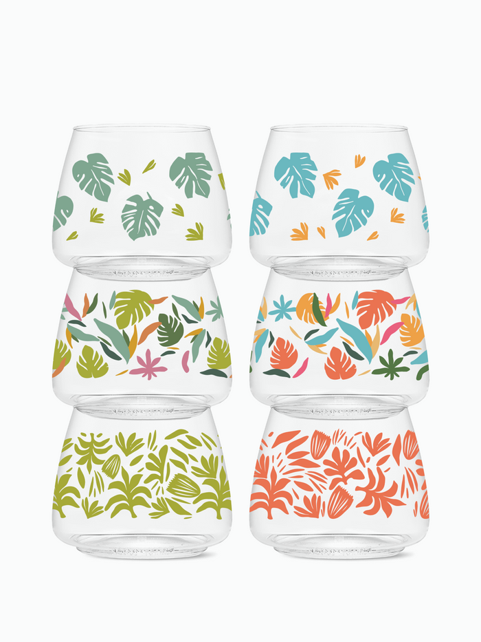 Tropical Abstract - POP 12oz Rocks