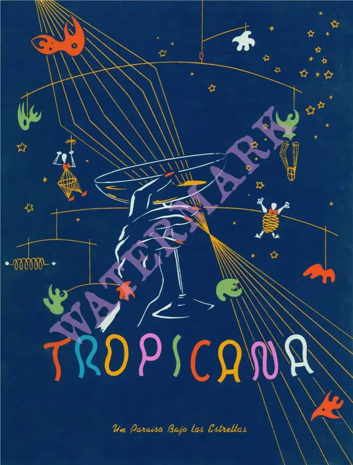 Tropicana, Havana, Cuba 1951 Menu Art