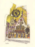 TWA David Klein, Frankfurt In-flight Menu Art 1950s