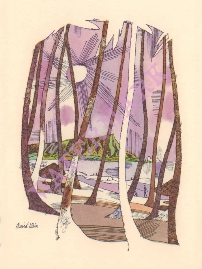 TWA Hawaii David Klein In-Flight Menu Art 1960s