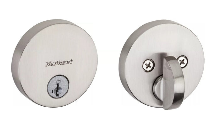 Uptown Single Cylinder Deadbolt Lock #92580-016 Satin Nickel
