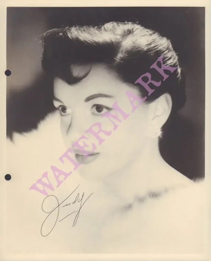 Judy Garland signed portrait venus room august 1956 new frontier hotel las vegas