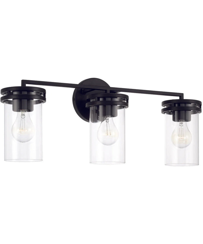Wall 3-Light #W91063-BK -Matte Black