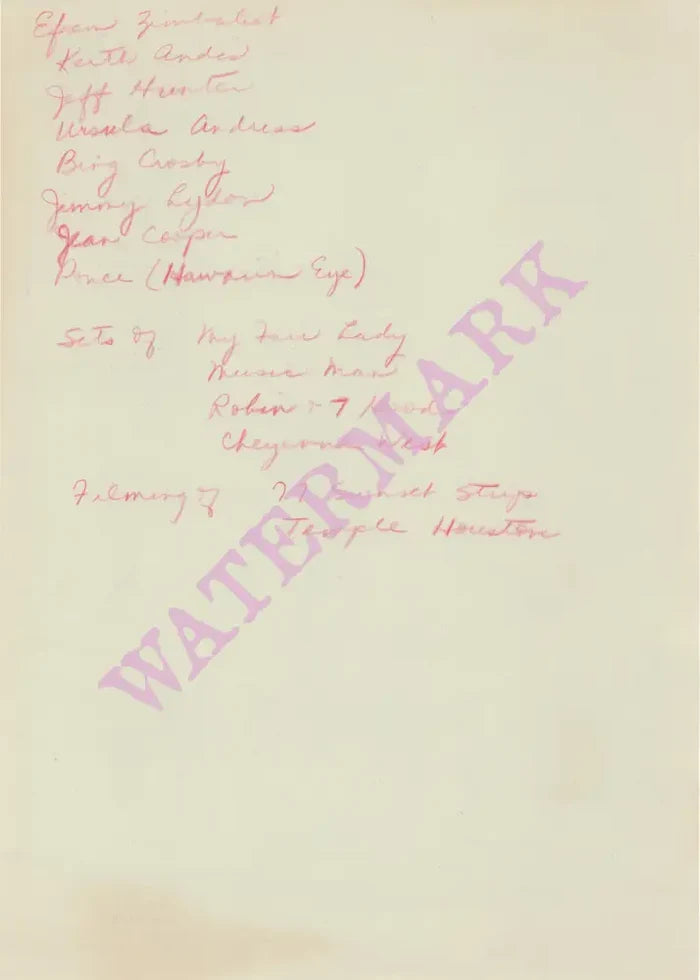 Warner Bros Commissary, Hollywood 1963 | Vintage Menu Art – celebrity sighting notations