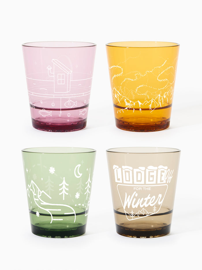 Winter Excursions - RESERVE 12oz Diamond Double Old Fashioned - Mixed Color Set