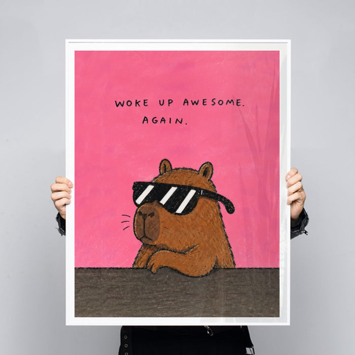 Woke Up Awesome — Art Print Vertical #03