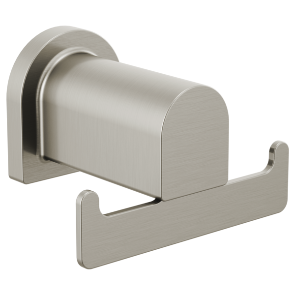 Xander Double Robe Hook in Brushed Nickel